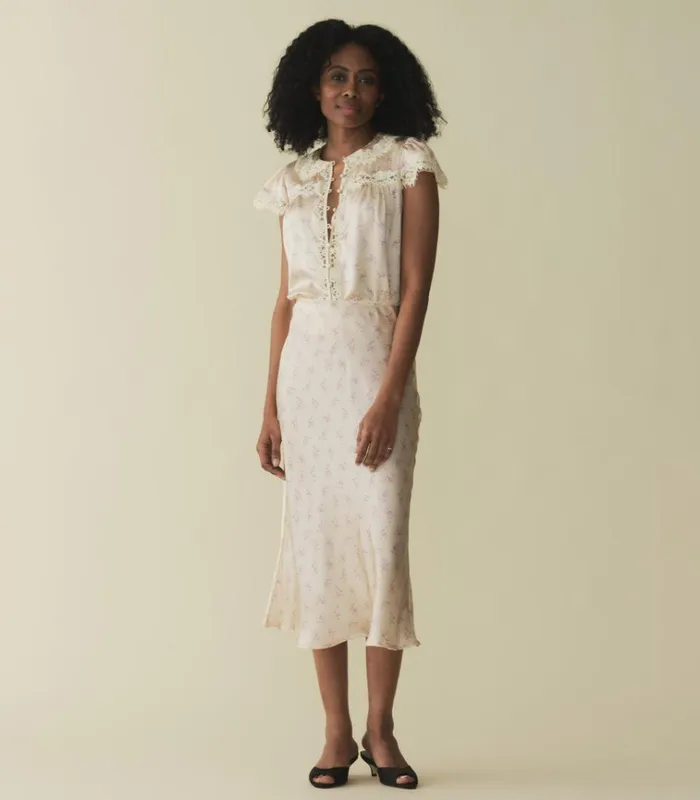 Shop ELOWEN SKIRT Rose Hillside Heather DEN Skirts