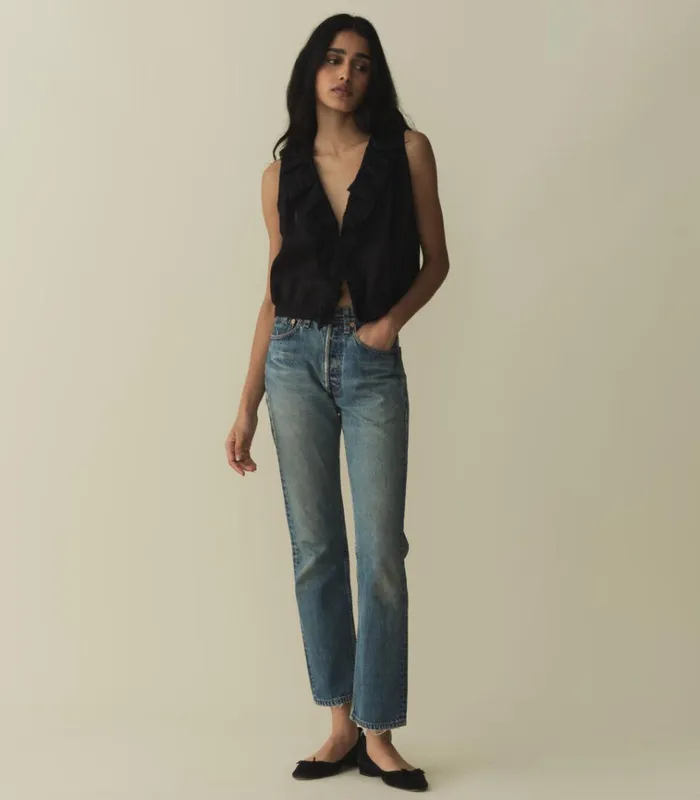 Shop HALETTE TOP Black DEN Tops