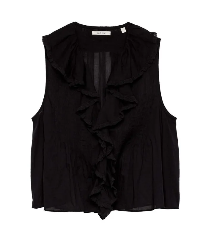 Shop HILDA TOP Black DEN Tops