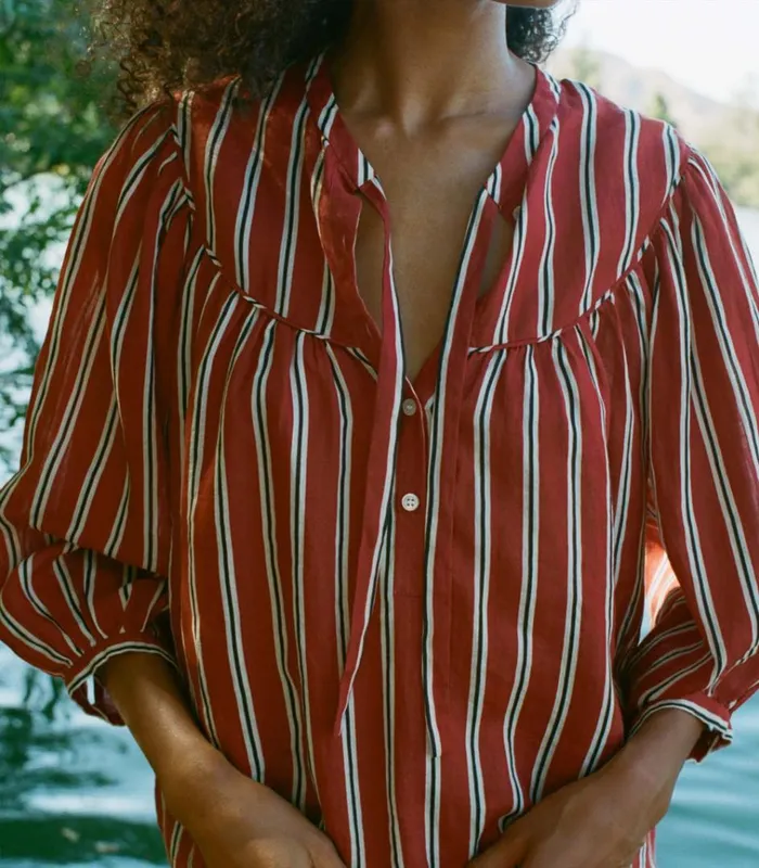 Shop IMANI TOP Monaco Stripe DEN Tops