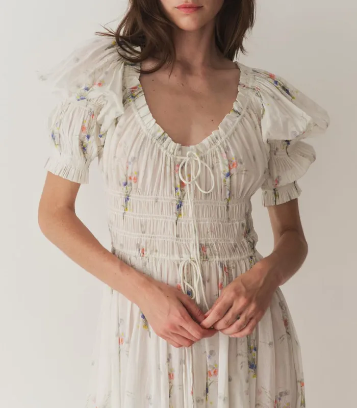 Shop ISCHIA DRESS Painted Bouquet DEN Dresses