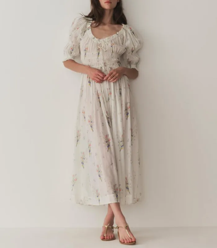 Shop ISCHIA DRESS Painted Bouquet DEN Dresses