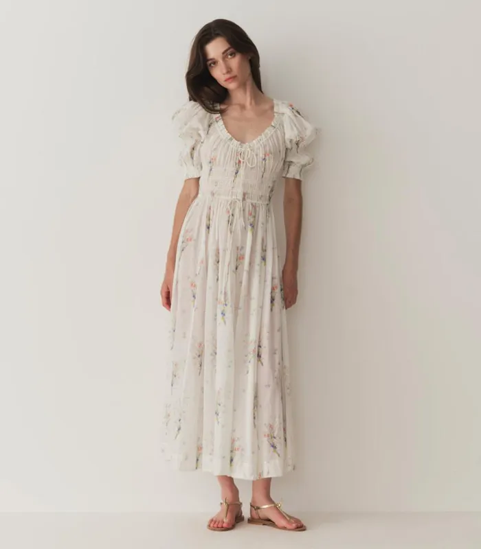 Shop ISCHIA DRESS Painted Bouquet DEN Dresses