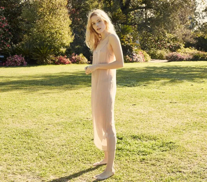Shop LONG DEEP VNECK SLIP Conch DEN Delicates and Sleepwear