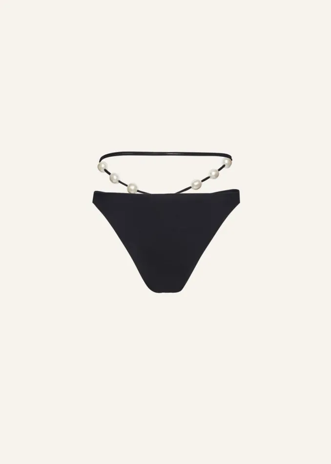 Shop Magda Butrym Beachwear High Waist Pearl Swim Bottom In Black Shop Magda Butrym Beachwear High Waist Pearl Swim Bottom In Black