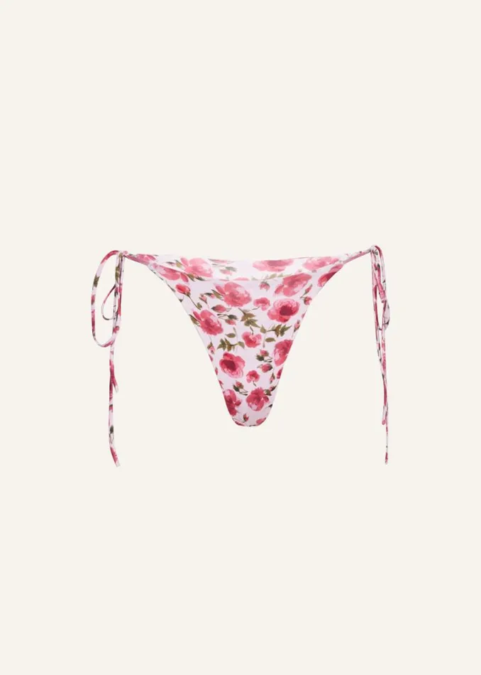 Shop Magda Butrym Beachwear Highwaist String Tie Swim Bottom In Pink Print