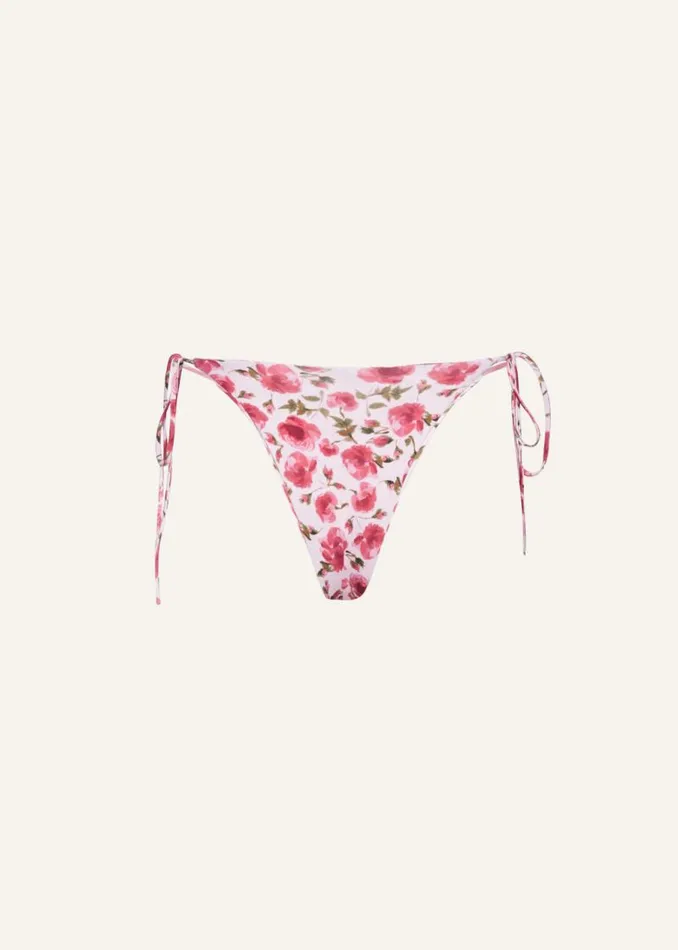 Shop Magda Butrym Beachwear Highwaist String Tie Swim Bottom In Pink Print Shop Magda Butrym Beachwear Highwaist String Tie Swim Bottom In Pink Print