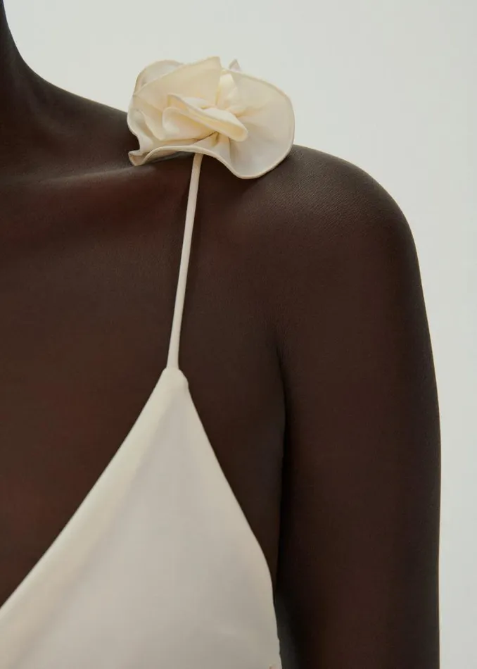 Shop Magda Butrym Beachwear V Neck Swimsuit With Rosettes In Cream Shop Magda Butrym Beachwear V Neck Swimsuit With Rosettes In Cream