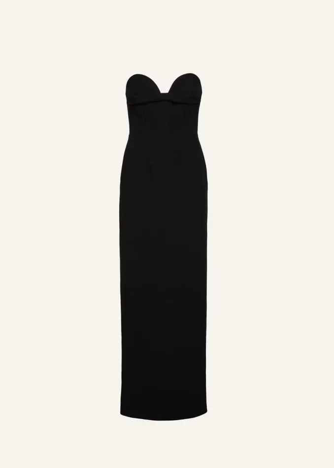 Shop Magda Butrym Dresses Bustier Gown In Black
