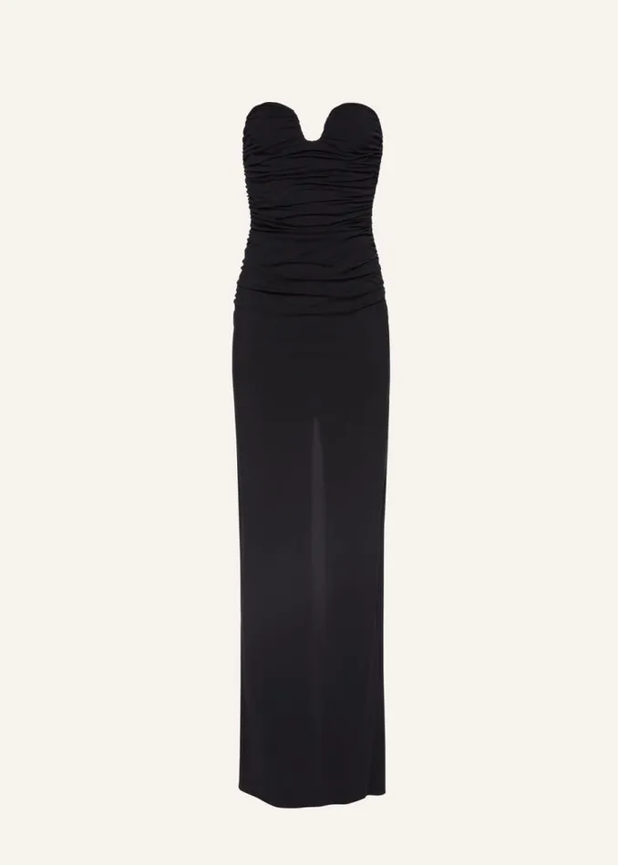 Shop Magda Butrym Dresses Bustier Maxi Dress In Black