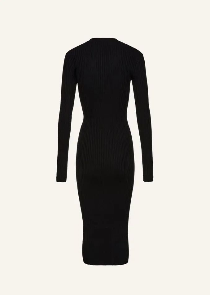 Shop Magda Butrym Dresses Crochet Bra Cardigan Dress In Black Shop Magda Butrym Dresses Crochet Bra Cardigan Dress In Black