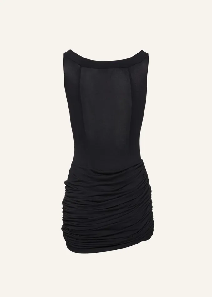 Shop Magda Butrym Dresses Flower Bra Mesh Mini Dress In Black Shop Magda Butrym Dresses Flower Bra Mesh Mini Dress In Black