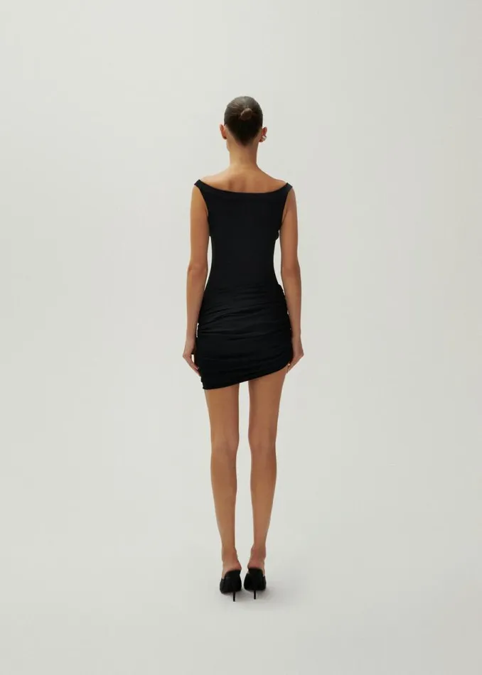 Shop Magda Butrym Dresses Flower Bra Mesh Mini Dress In Black Shop Magda Butrym Dresses Flower Bra Mesh Mini Dress In Black