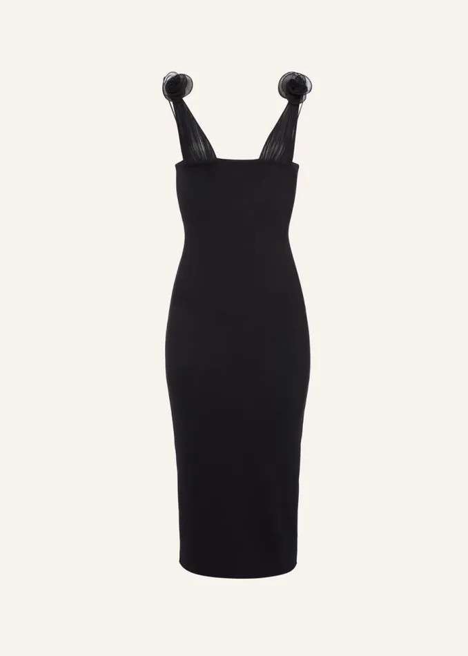 Shop Magda Butrym Dresses Muslin Straps Tube Dress In Black
