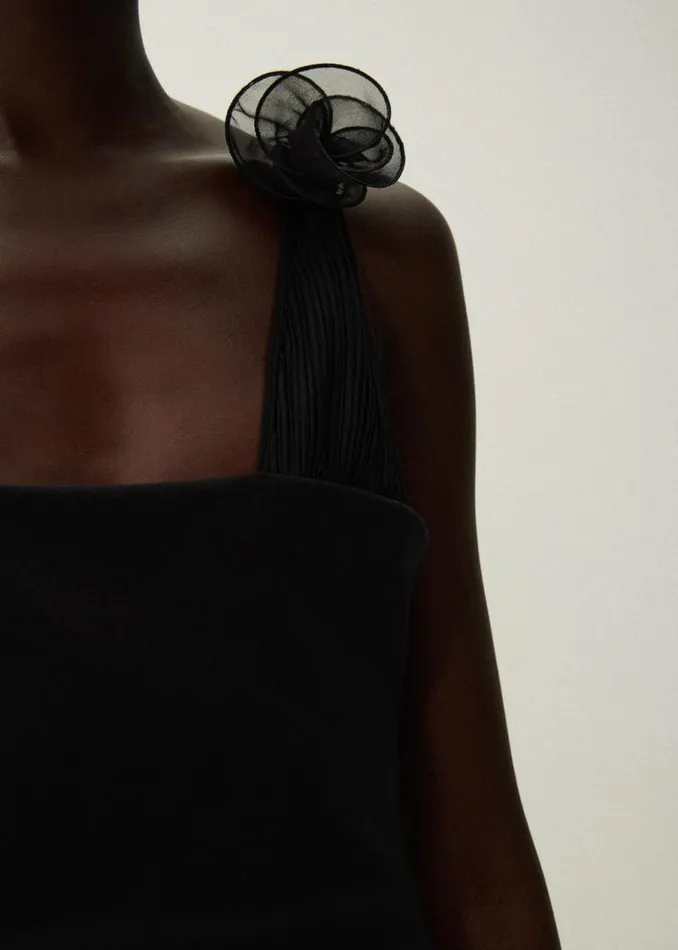 Shop Magda Butrym Dresses Muslin Straps Tube Dress In Black Shop Magda Butrym Dresses Muslin Straps Tube Dress In Black