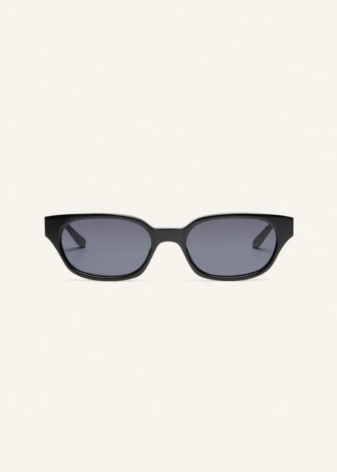 Shop Magda Butrym Eyewear Slim Rectangular Sunglasses In Black