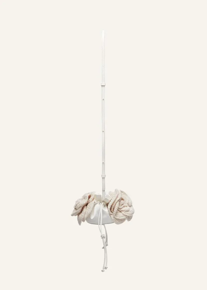 Shop Magda Butrym Handbags Small Magda Bag Beads Strap In Cream Crochet Shop Magda Butrym Handbags Small Magda Bag Beads Strap In Cream Crochet
