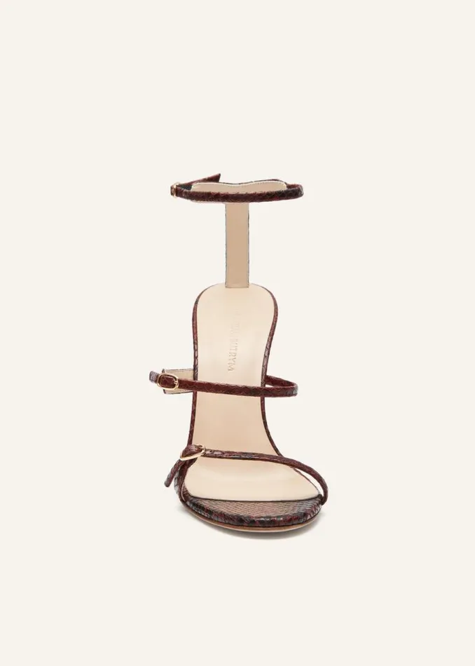 Shop Magda Butrym Shoes Inverted Wedge Sandals In Brown Shop Magda Butrym Shoes Inverted Wedge Sandals In Brown
