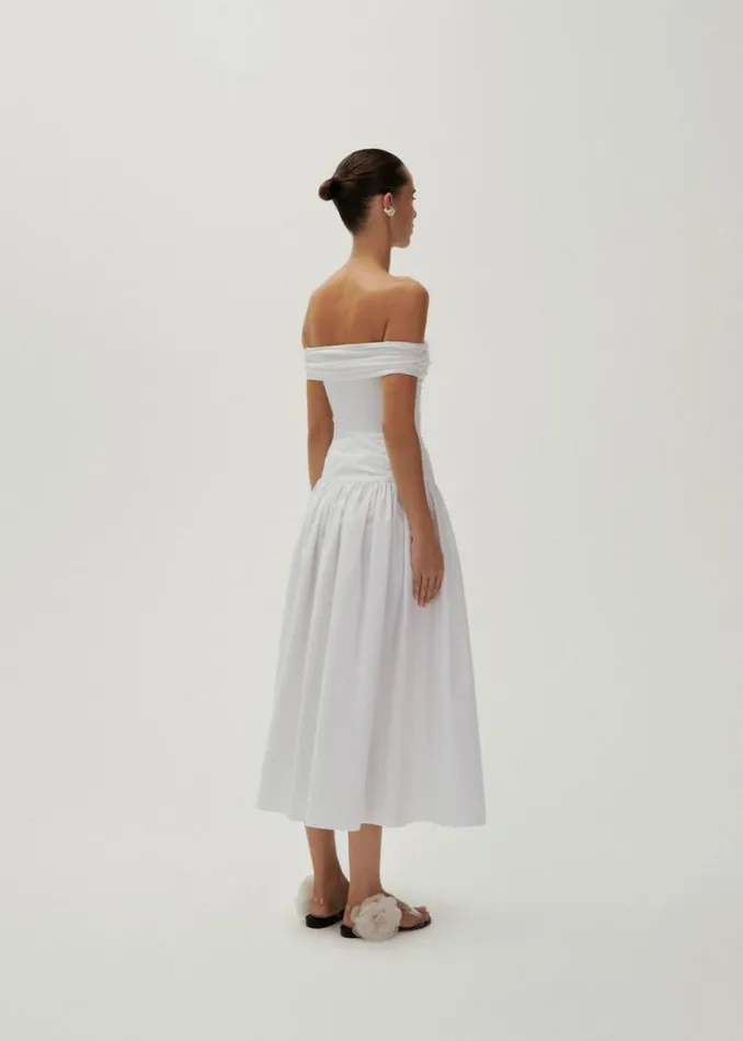 Shop Magda Butrym Skirts Cotton Tie Skirt In White Shop Magda Butrym Skirts Cotton Tie Skirt In White