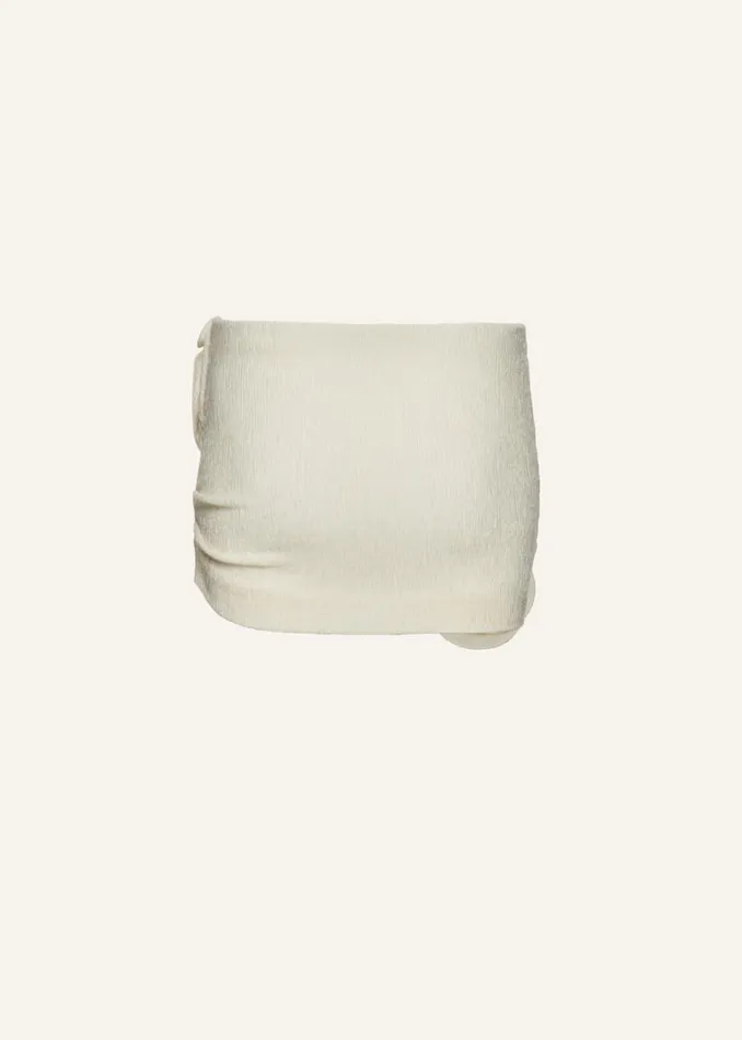 Shop Magda Butrym Skirts Crepe Rose Mini Skirt In Cream Shop Magda Butrym Skirts Crepe Rose Mini Skirt In Cream