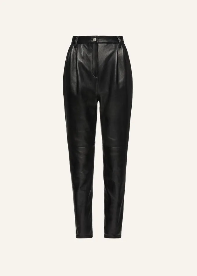 Shop Magda Butrym Tailoring And Suits Leather Pants In Black
