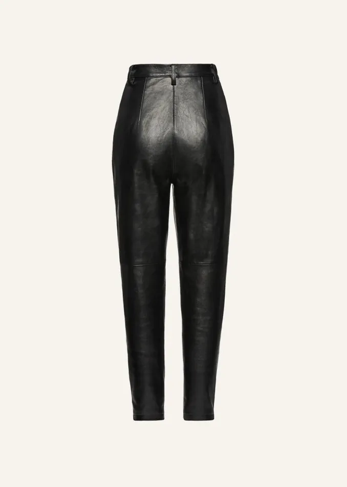 Shop Magda Butrym Tailoring And Suits Leather Pants In Black Shop Magda Butrym Tailoring And Suits Leather Pants In Black