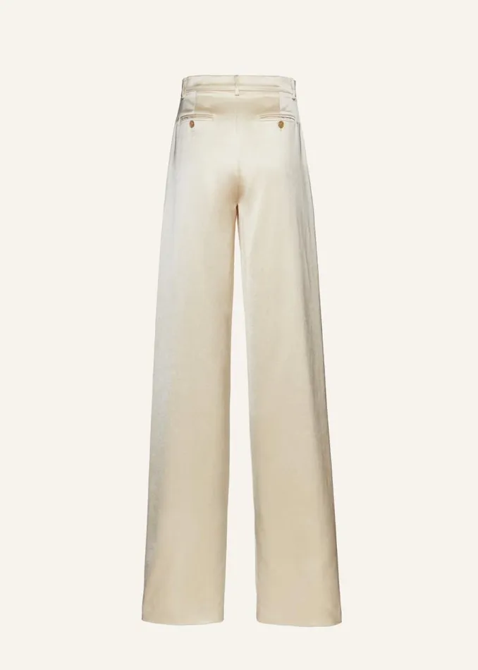 Shop Magda Butrym Tailoring And Suits Wideleg Cottonblend Trousers In Yellow Shop Magda Butrym Tailoring And Suits Wideleg Cottonblend Trousers In Yellow