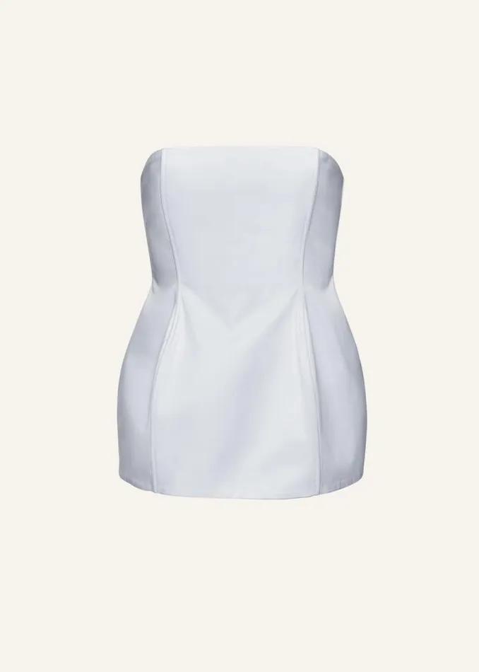 Shop Magda Butrym Tops Strapless Hourglass Corset In White