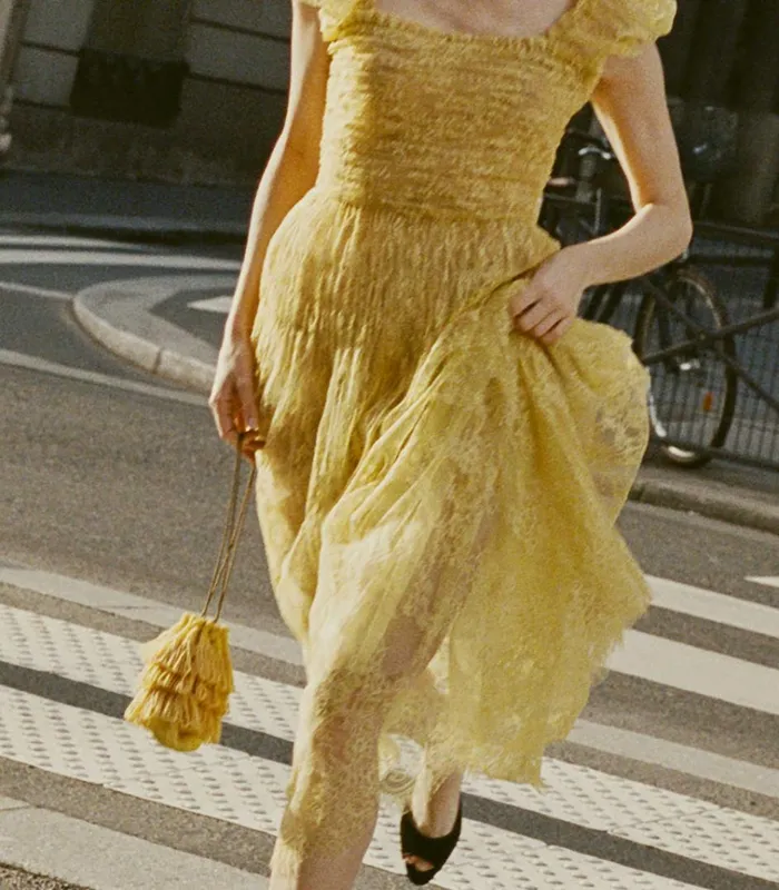 Shop PASCALLE PURSE Lemon Chiffon DEN Bags