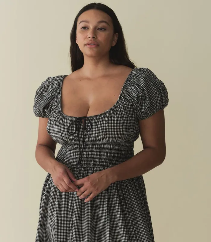 Shop QUINN DRESS La Maddalena Gingham DEN Dresses