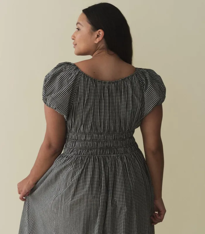 Shop QUINN DRESS La Maddalena Gingham DEN Dresses