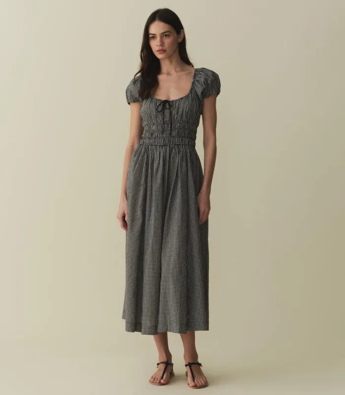 Shop QUINN DRESS La Maddalena Gingham DEN Dresses