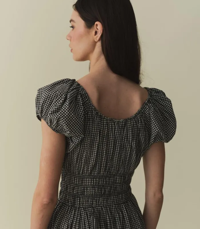 Shop QUINN DRESS La Maddalena Gingham DEN Dresses