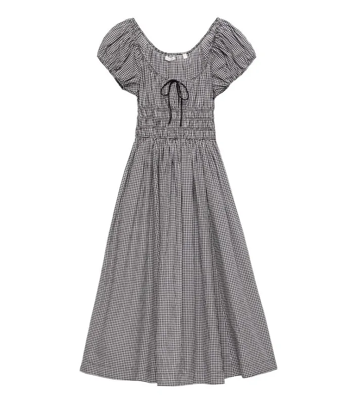 Shop QUINN DRESS La Maddalena Gingham DEN Dresses