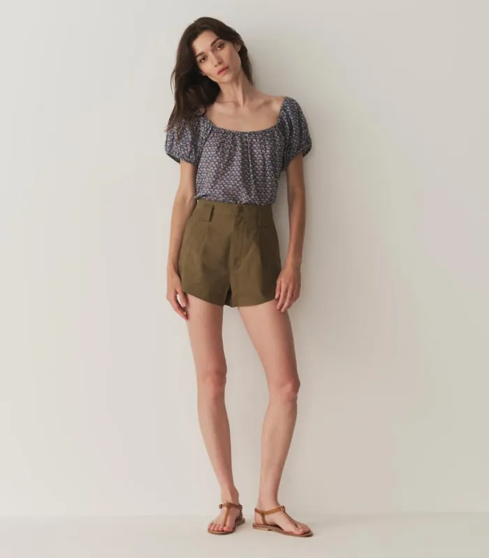 Shop TONYA TOP Dahlia Ikat DEN Tops