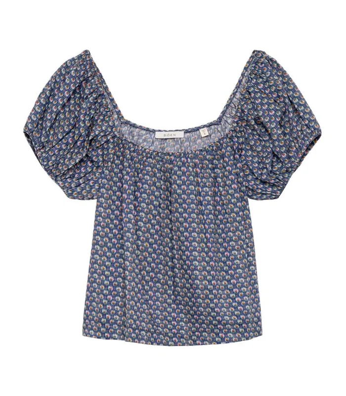 Shop TONYA TOP Dahlia Ikat DEN Tops