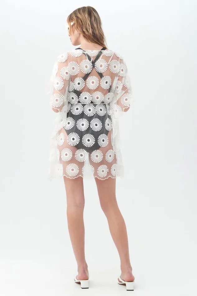 SHOP Trina Turk SWIM COVER UPS WOMEN039S LUAU 3D DAISY ANISSA CAFTAN COVERUP DRESS