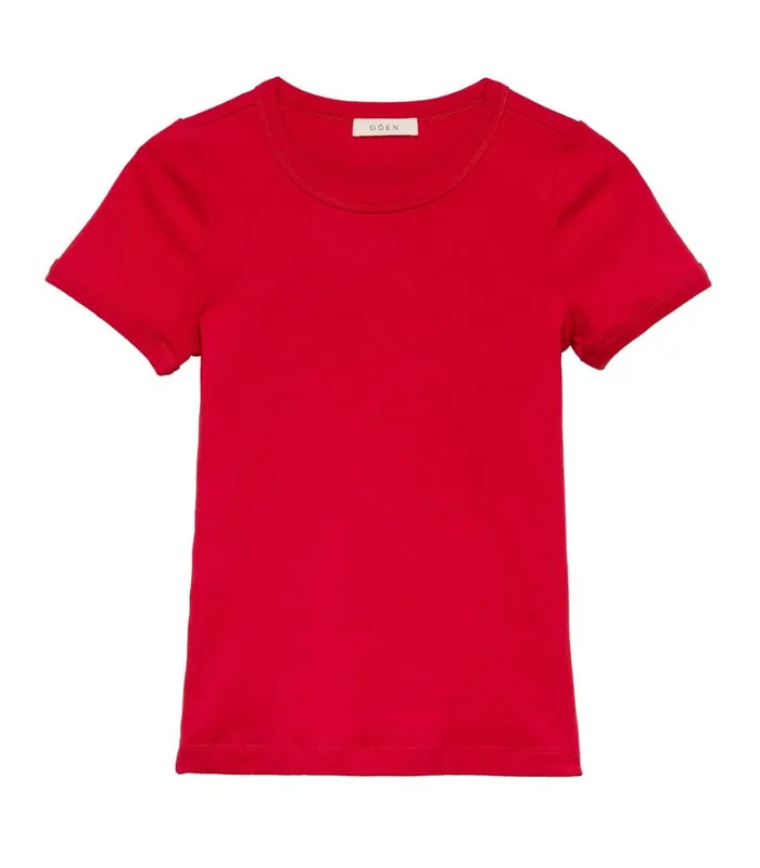 Shop VIVI TEE Scarlet DEN Tees