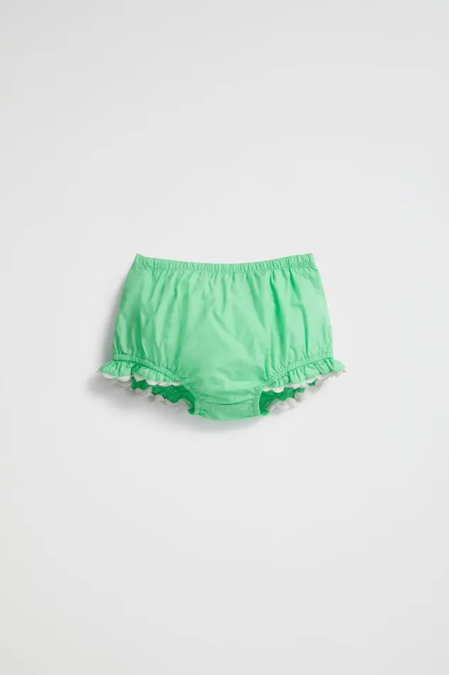 Shorts Baby Seed Heritage Ricrac Trim Bloomer Pine Lime