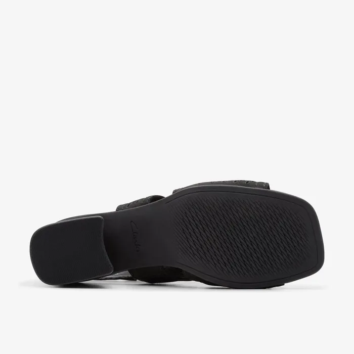 Siara 65 Flow Black Nubuck Women Clarks Sandals and Flip Flops