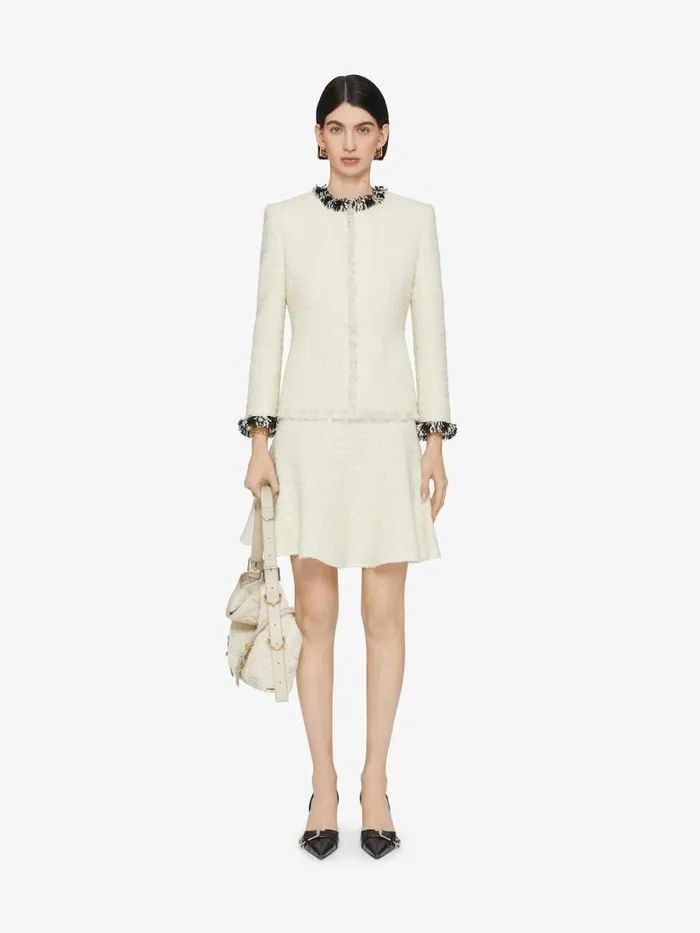 Skirt In Tweed Ecru Women Givenchy Skirts