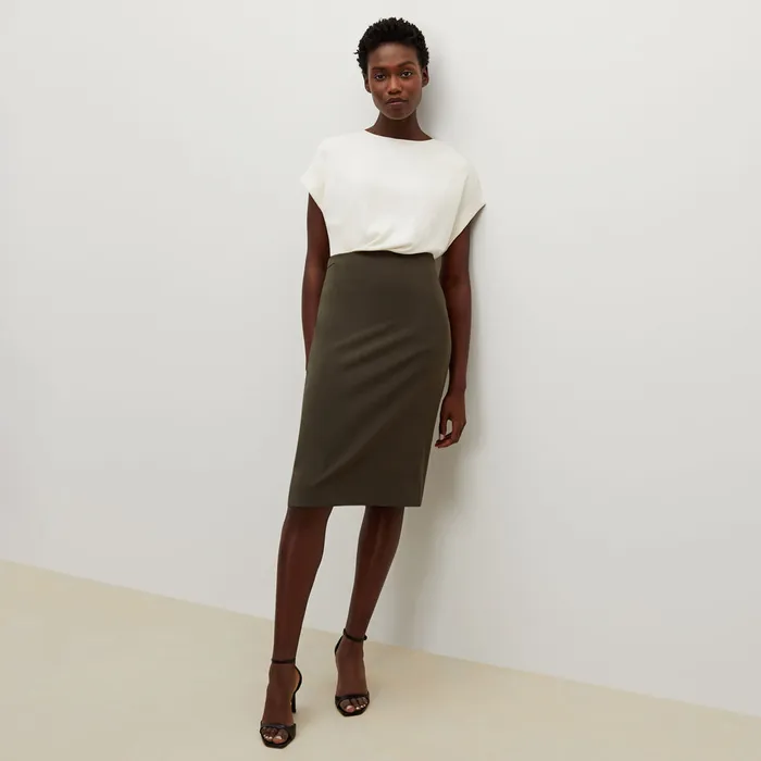 Skirts The Cobble Hill Skirt 8211 OrigamiTech Olive M M LaFleur Women