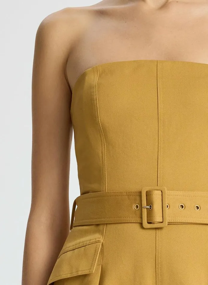 Skirts Women ALC Presley Strapless Cotton Jumpsuit Aged Bronze Skirts Women ALC Presley Strapless Cotton Jumpsuit Aged Bronze
