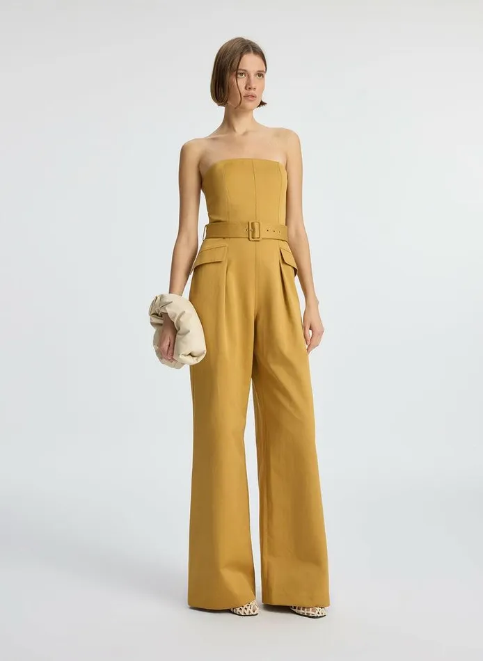 Skirts Women ALC Presley Strapless Cotton Jumpsuit Aged Bronze Skirts Women ALC Presley Strapless Cotton Jumpsuit Aged Bronze