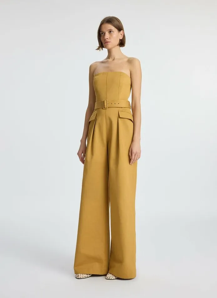 Skirts Women ALC Presley Strapless Cotton Jumpsuit Aged Bronze Skirts Women ALC Presley Strapless Cotton Jumpsuit Aged Bronze