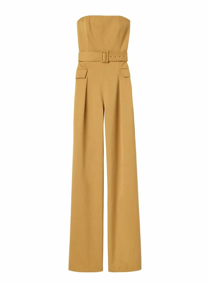 Skirts Women ALC Presley Strapless Cotton Jumpsuit Aged Bronze Skirts Women ALC Presley Strapless Cotton Jumpsuit Aged Bronze