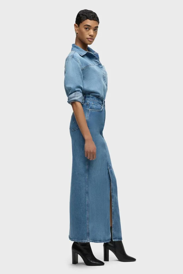 Skirts Women Hudson Jeans Reconstructed Skirt Maxi Sugarcoat Skirts Women Hudson Jeans Reconstructed Skirt Maxi Sugarcoat
