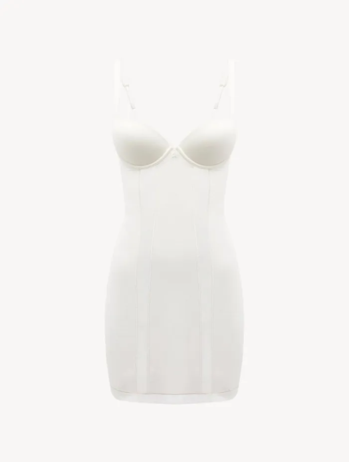 Slip Dress In Offwhite Stretch Tulle LingerieSleepwear La Perla Shapewear