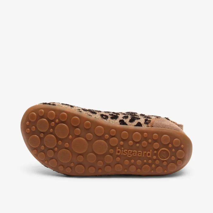Slippers BABY bisgaardshoes basic wool brownleopard Brown