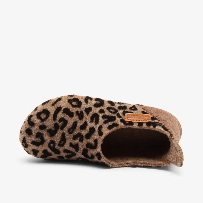Slippers BABY bisgaardshoes basic wool brownleopard Brown